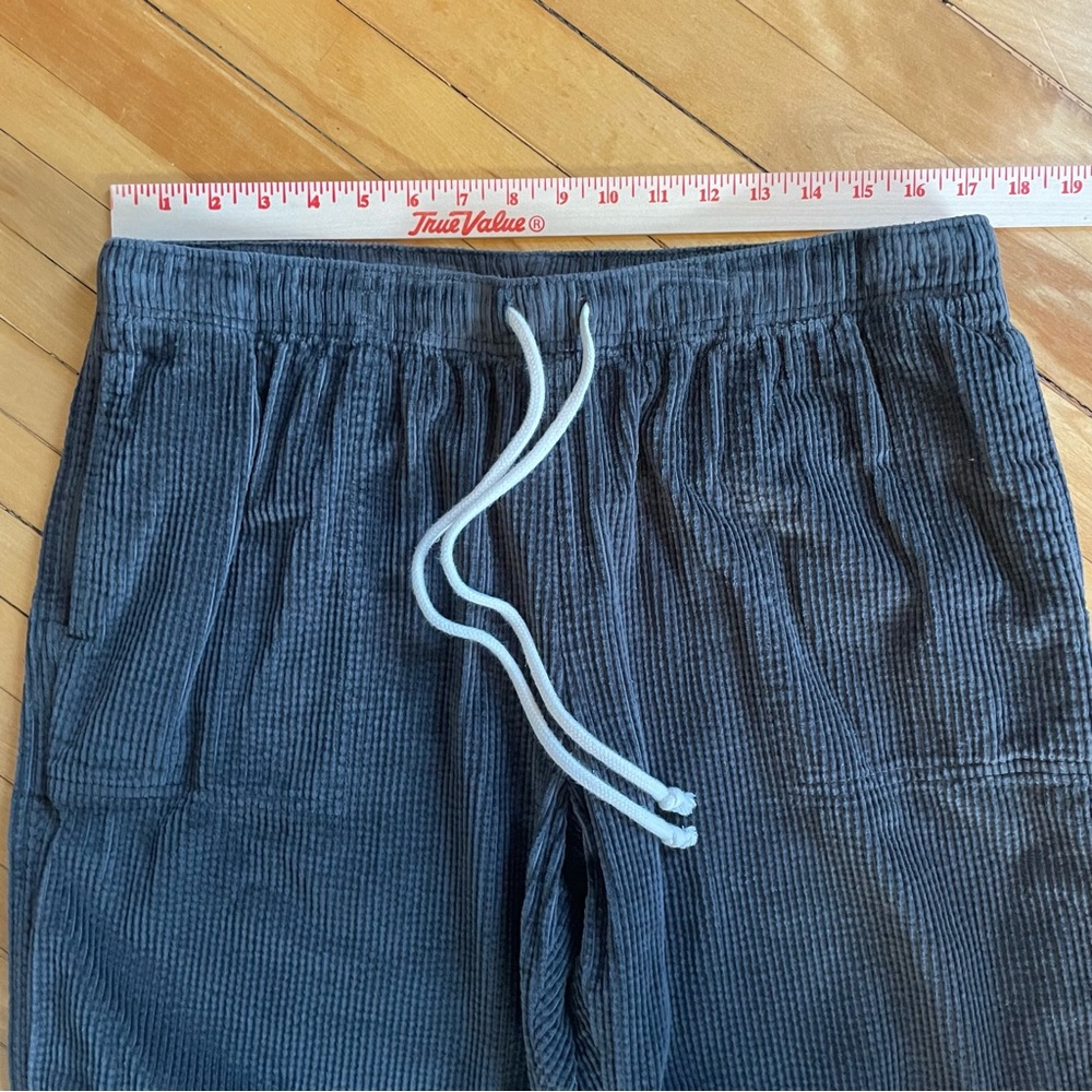 AERIE Corduroy Low Rise Pant Slouchy Fit Wide Leg Elastic Drawstring Waist - Picture 11 of 14